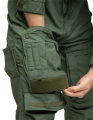 British Mk16A Flight Coverall, Green, Surplus. Thigh pocket and an upside down secondary pocket below.