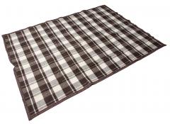 Romanian Blanket, White-Brown Tartan, Surplus.