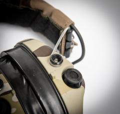 Sordin Supreme Pro-X 1.1 LED Headband, Camouflage. It took us a while to find the LED without cheating. That's how well it's hidden!