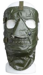 US Extreme Cold weather face mask, olive drab, surplus. The outside is olive green and rubberized.