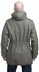 AB BW Parka, Stone Gray Olive. The model is 182 cm (6') tall with a 98 cm (39") chest, wearing size EU 50.