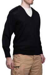 Danish V-neck Pullover, Black, Surplus.