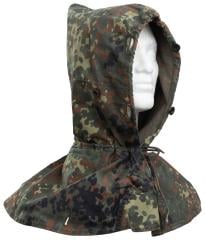 BW Shelter Half Pouch / Hood, Flecktarn, Surplus. Can be used as a standalone shoulder hood.