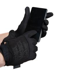 Mechanix Recon Gloves, Covert. The gloves also allow you to use touchscreens with your fingers. However, don’t try to write Shakespearean tragedies with these.