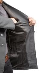 Austrian Uniform Jacket, Gray, Surplus. Buttoned inside chest pocket.