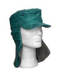 Austrian Field Cap, Winter Model, Funny Green, Surplus. Flaps down you won't freeze your ears.