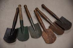 Romanian Short Spade, Sapper Model, Surplus. There is rust, paint etc but overall condition is about the same.