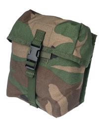 Dutch MOLLE General Purpose Pouch, Medium, Woodland, Surplus. 