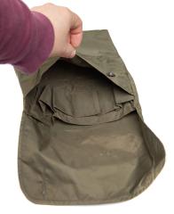 Austrian Shelter Half Pouch, Surplus. Organizing loops for tent pole sections.