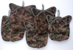 Austrian KAZ 57 Canteen Pouch, K4 Camouflage, Surplus. Condition and color varies.