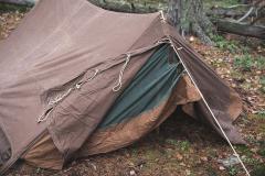 British 2-person WW2 Model Bivouac Tent, Surplus. The tent has a modernish mosquito net but luckily it can be removed.