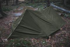 British 2-person WW2 Model Bivouac Tent, Surplus. The green variety. The shade can vary from darker to a bit lighter.