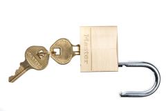 MasterLock 140T Lock, Brass, 2 Pack, Keyed Alike.