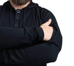 Särmä Merino Wool Hoodie with Buttons.