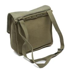 John Ownbey Canvas Messenger Bag, Salt & Pepper Green. 