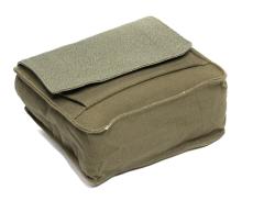 John Ownbey Canvas Messenger Bag, Salt & Pepper Green.