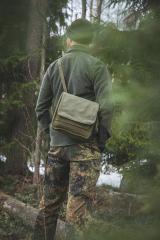 John Ownbey Canvas Messenger Bag, Salt & Pepper Green.