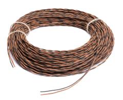 Field Phone Cable, 100 m / 300', Surplus. These come in various colors but the color doesn't make any difference.