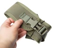 HSGI TACO Covered (MOLLE). Closure with hook and loop, SR buckle, or both.