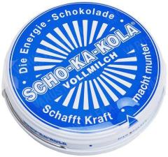 Scho-Ka-Kola, 100 g Tin Box, 10-Pack.