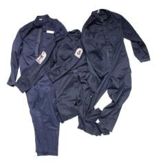 British Coverall, Dark Blue, Surplus. Some of the coveralls have name tags and/or branch insignia.