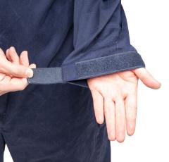 British Coverall, Dark Blue, Surplus. Hook and loop cuffs.