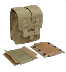 Eagle Industries / Allied SFLCS 200 Round SAW Pouch, Khaki. Comes with a divider and elastic top piece.