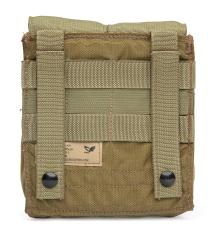 Eagle Industries / Allied SFLCS 200 Round SAW Pouch, Khaki. The width is five columns (three empty ones in between).