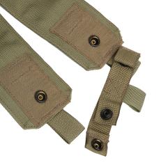 Eagle Industries / Allied SFLCS 200 Round SAW Pouch, Khaki. The flap can be configured to open as one piece or split into two.