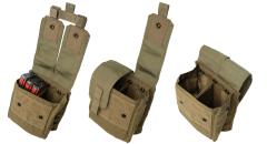 Eagle Industries / Allied SFLCS 200 Round SAW Pouch, Khaki. Six magazines in one compartment could mean trouble but 3+3 with a stiff divider works great.