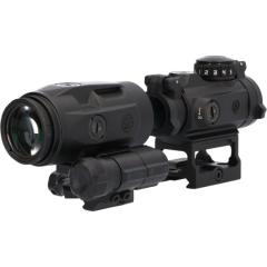 Sig Sauer Romeo MSR Red Dot with Juliet3-Micro Magnifier.