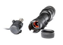 Cloud Defensive REIN Weapon Light, 1400 lm. The Battery Jack rotates to adjust the fit to various battery lengths.