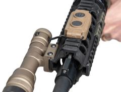 Cloud Defensive REIN Micro Weapon Light, 1300 lm. The cable can be routed where you want and the excess length is tucked neatly away. (Full-size REIN pictured.)