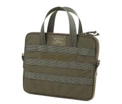 Savotta ALC PRO 11" Tablet Case. If you want more space, there is 6 x 3 PALS webbing on the front for additional pouches.