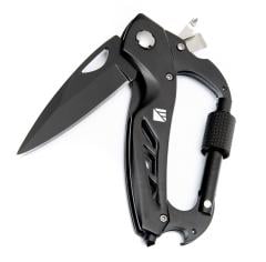 Dark Energy, Poseidon Pro Power Bank. The included carabiner has been upgraded into a multi-tool that has a knife, bottle opener, glass breaker, dual-head screwdriver in addition to a locking carabiner.