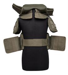 Sioen M2010 Tactical Vest, NIJ IIIA, Olive Green. Elastic inner cummerbund.
