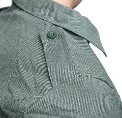 Swiss Work Jacket, New Model, Surplus, Unissued. Epaulets for rank tabs but the worth of the wearer is really indicated by their work ethics.
