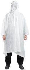 Swiss Rain Poncho, White, Surplus