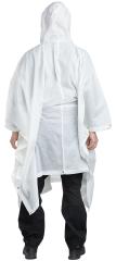 Swiss Rain Poncho, White, Surplus.