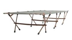 Robens Outpost Tall Camping Cot. The transverse tubing can be used to keep long items off the ground.