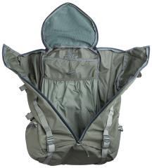 Mystery Ranch Selway 60 L Backpack. Three-way zipper opens the main compartment.