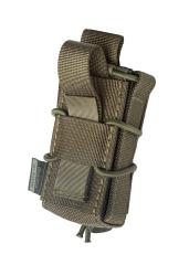 Baribal Fast Pistol Magazine Pouch, Regular. The PALS-compatible straps in the back can be weaved into belt loops as well.