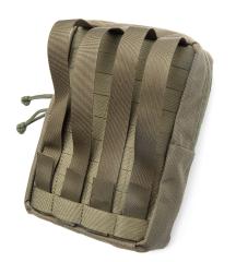 Baribal Cargo Pouch 4x5. The PALS-compatible straps in the back can be weaved into belt loops as well.