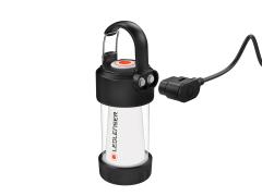 Ledlenser ML4 Lantern Warm Light. The included battery can be charged with the clever magnetic charging cable.