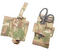Luminae IFAK/MED Pouch. MOLLE/PALS and belt attachment. The insert has a slot for trauma shears.