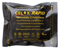 Celox Rapid 5ft Z-Fold Gauze. 