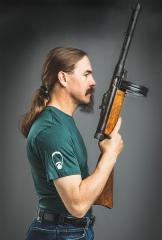 Forgotten Weapons Gun Jesus Merino Wool T-shirt.