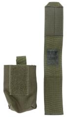 Blackhawk Single Grenade Pouch, Green, Surplus, Used. Flap is adjustable by hook & loop attachment.