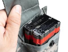 US MOLLE II Bandoleer Ammunition Pouch, UCP, Surplus. One compartment holds two 30 round AR-15 magazines. Magazines are not included.