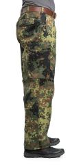 BW Cargo Pants, Flecktarn, New. Mode size: 182cm/80cm, wearing size 04 pants.